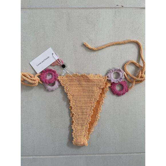 Lovers Friends Swim String Bikini Bottom Jinny Crochet Swimwear - Picture 5 of 9